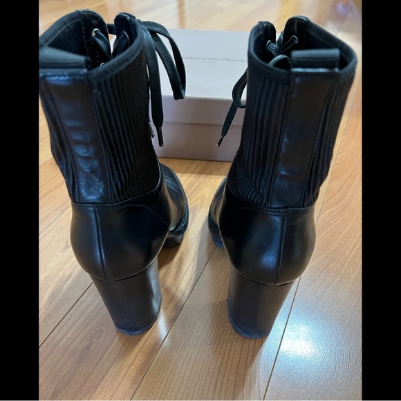 Gianvito Rossi Martis Black Leather Lace-up Platform Boots Size 39 - Picture 9 of 12